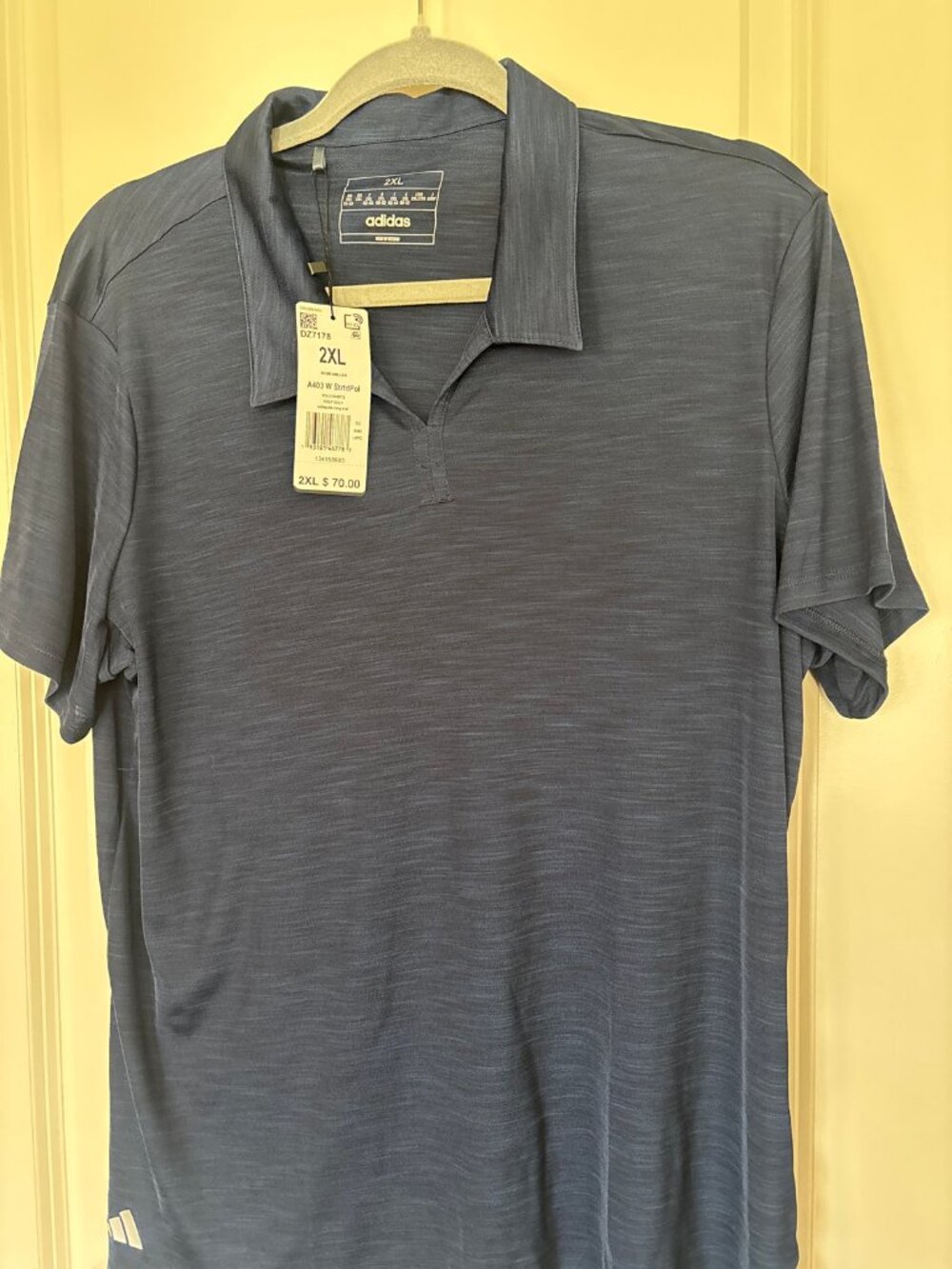 adidas Women's Golf Polo 2XL NWT - Collegiate Navy Striped Polo $70 Retail